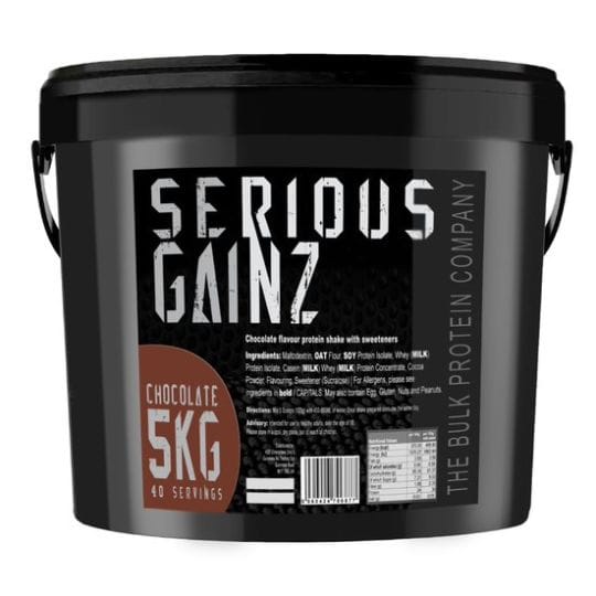 5kg Mass Gainer Protein Powder Chocolate - Serious Gainz - The Bulk Protein Company