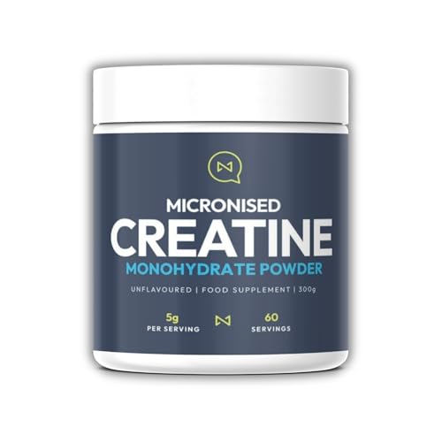 Creatine Monohydrate Micronised Powder 300g – 60 Servings (5g) – Easy Mix, No Grit, Lab Tested