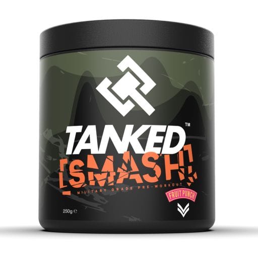 Preworkout with Beta-Alanine, Creatine, AAKG and L-Citrulline Malate - Tanked SMASH - Fruit Punch - 50 Servings