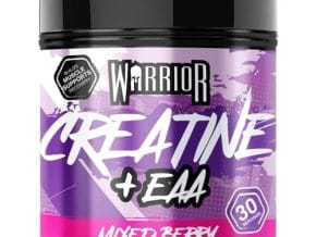 Warrior Creatine Monohydrate Powder + EAA 270g (30 Servings) – Pure Creatine with Essential Amino Acid Supplements for Muscle Recovery & Growth, Pre & Post Workout for Men & Women – Mixed Berry