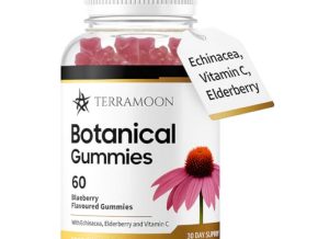 Botanical Gummies, 60 Blueberry Flavoured Gummies with Echinacea, Elderberry and Vitamin C, 30 Day Supply