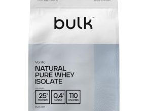 Bulk Natural Pure Whey Isolate Powder, Vanilla, 2.5 kg, 83 Servings